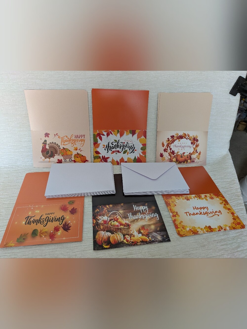 30 Thanksgiving Blank Inside Cards 5 Of Each Design 4"X6" Finished Size